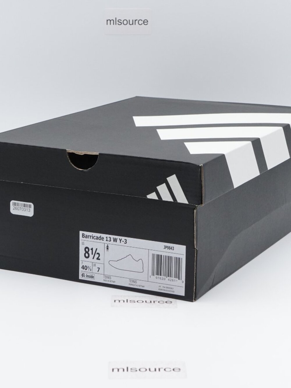 NEW adidas Y-3 Women's Barricade 13 Tennis Shoes JP9843 Orbit Grey/Black - Picture 12 of 13